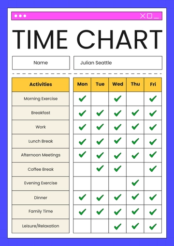 Free Time Chart Template to Edit Online