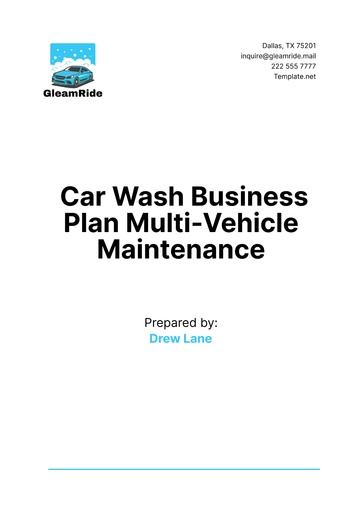 Free Car Wash Business Plan Multi-Vehicle Maintenance Template to Edit Online
