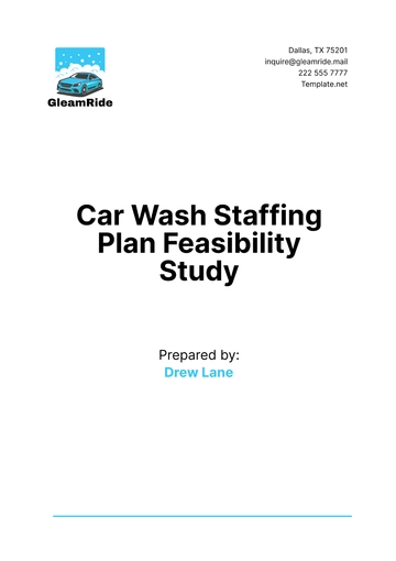 Free Car Wash Staffing Plan Feasibility Study Template to Edit Online