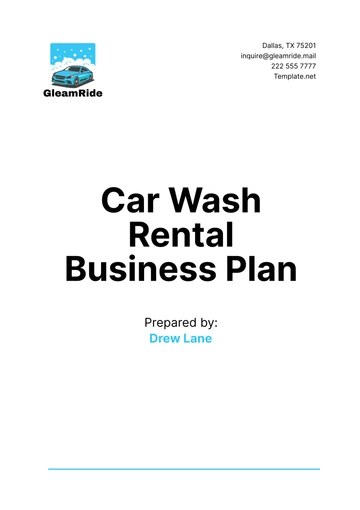 Free Car Wash Rental Business Plan Template to Edit Online