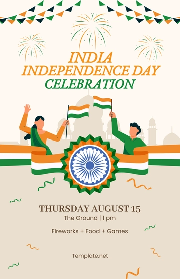 Free India Independence Day Celebration Poster Template to Edit Online