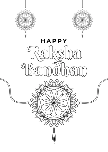 Free Raksha Bandhan Drawing Template to Edit Online