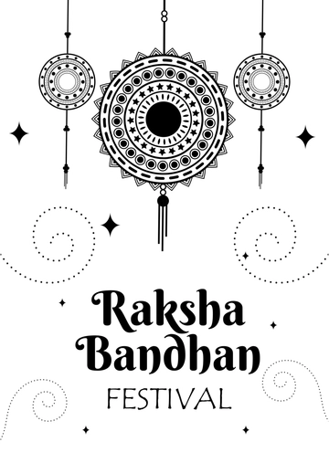 Free Raksha Bandhan Festival Drawing Template to Edit Online