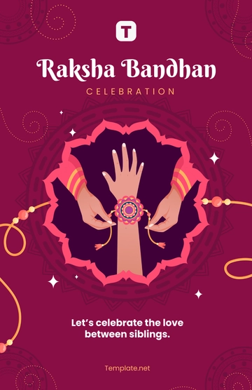 Free Raksha Bandhan Poster Template to Edit Online