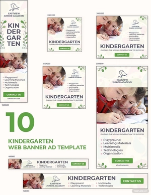 Kindergarten Banner Ads Template