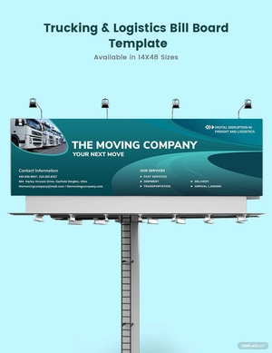 Trucking Logistics Billboard Template