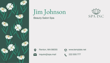 Free Beauty Salon Spa Business Card Template to Edit Online