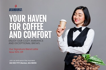 Free Cafe Marketing Banner Template to Edit Online