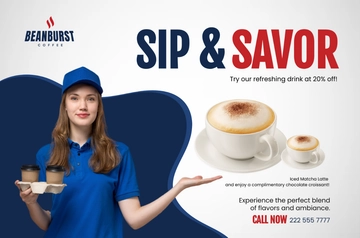 Free Cafe Sales Banner Template to Edit Online