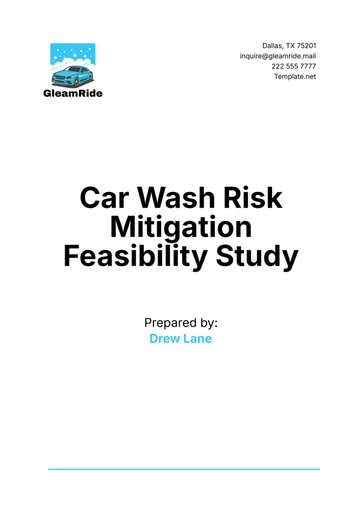 Free Car Wash Risk Mitigation Feasibility Study Template to Edit Online