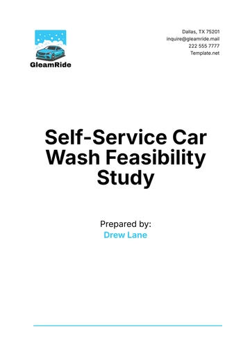 Free Self-Service Car Wash Feasibility Study Sample Template to Edit Online