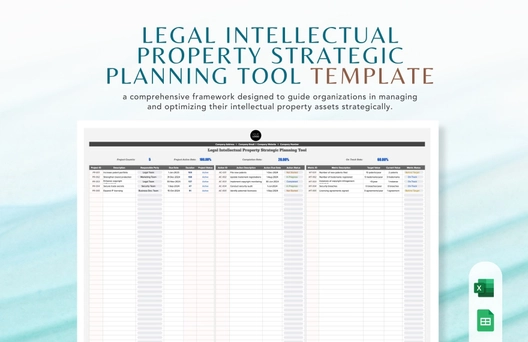 Legal Intellectual Property Strategic Planning Tool Template