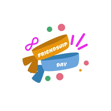 Free Friendship Day Sticker Clipart to Edit Online