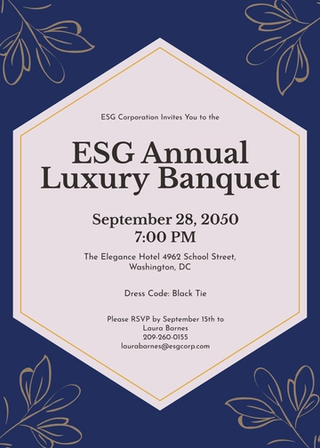 Free Luxury Banquet Invitation Template to Edit Online