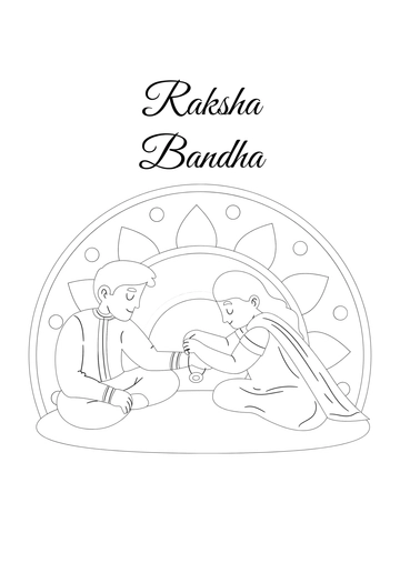 Free Raksha Bandhan Family Drawing Template to Edit Online