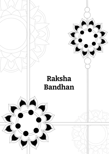 Free Raksha Bandhan Rakhi Drawing Template to Edit Online