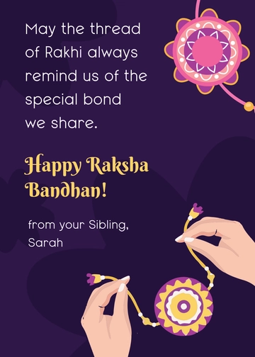 Free Raksha Bandhan Wishes Template to Edit Online