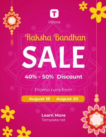 Free Raksha Bandhan Sale Flyer Template to Edit Online