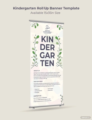 Kindergarten Roll Up Banner Template