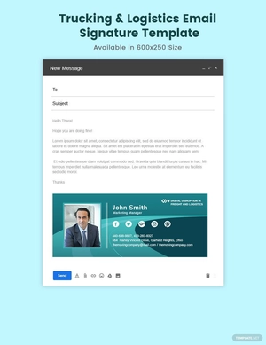 Trucking Logistics Email Signature Template