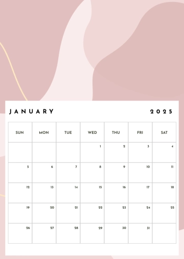 Free Spa Yearly Calendar Template to Edit Online