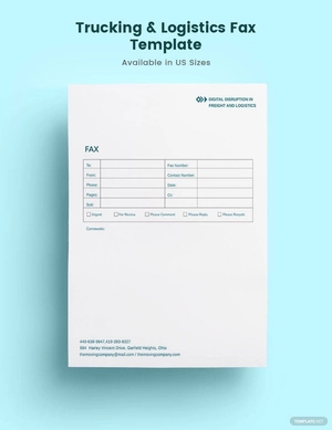 Trucking Logistics Fax Template