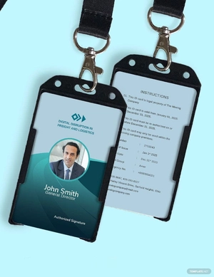 Trucking Logistics ID Card Template