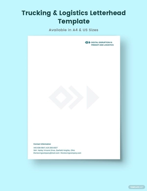 Trucking Logistics Letterhead Template