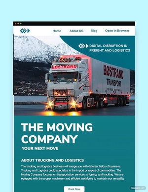 Trucking Logistics Email Newsletter Template