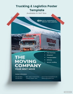 Trucking Logistics Poster Template