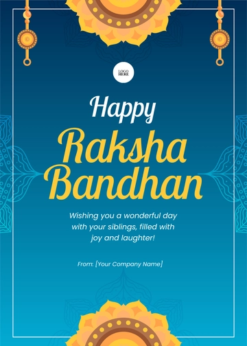 Free Raksha Bandhan Wishes to Colleagues Template to Edit Online
