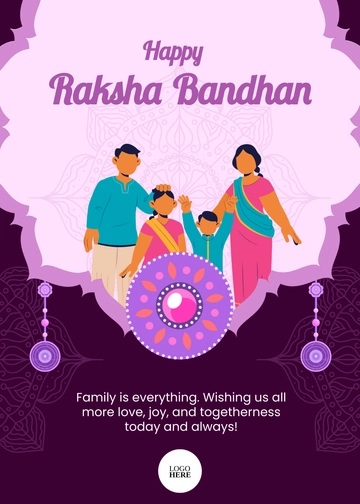 Free Raksha Bandhan Family Wishes Template to Edit Online