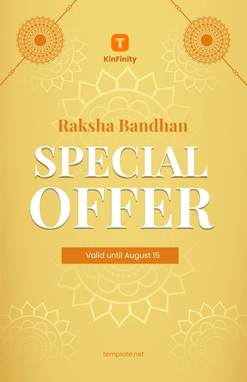 Free Raksha Bandhan Offer Poster Template to Edit Online