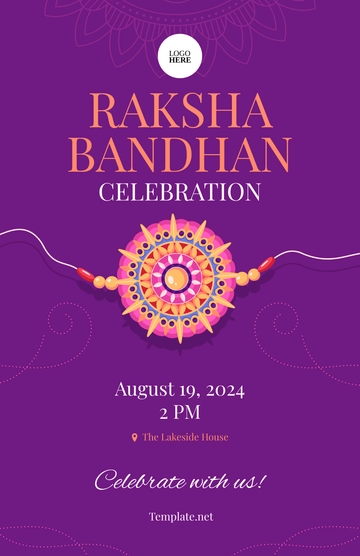 Free Raksha Bandhan Background Poster Template to Edit Online