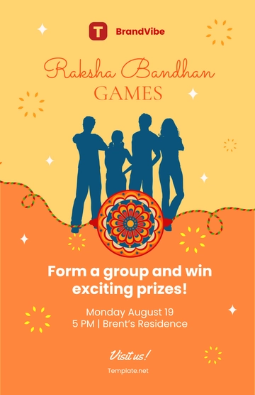 Free Raksha Bandhan Group Poster Template to Edit Online