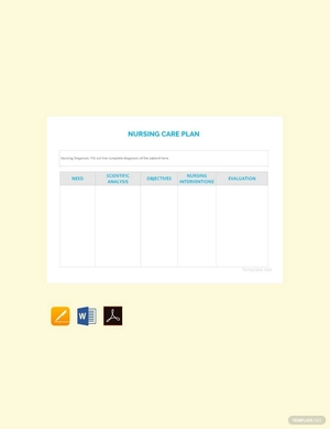 Blank Nursing Care Plan Template
