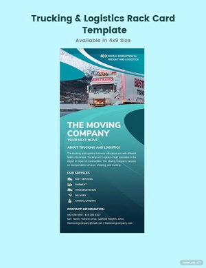 Trucking Logistics Rack Card Template