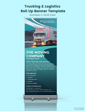 Trucking Logistics Roll Up Banner Template