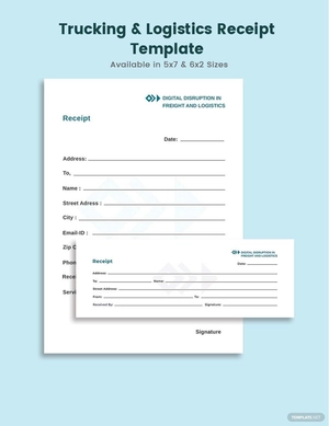 Trucking Logistics Receipt Template