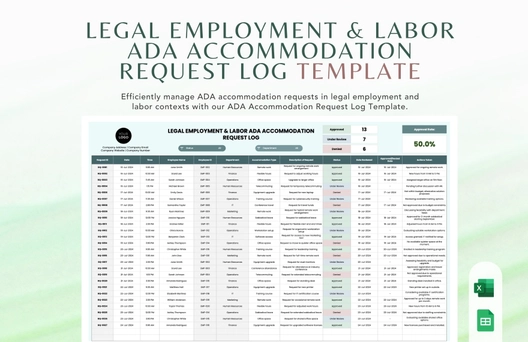 Legal Employment & Labor ADA Accommodation Request Log Template
