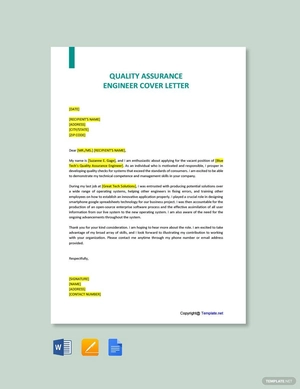 Quality Assurance Engineer Cover Letter