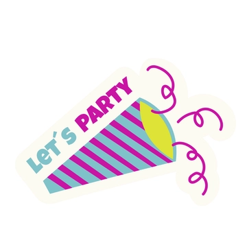 Free Party Sticker Clipart to Edit Online