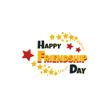 Free Friendship Day Typography Clipart to Edit Online
