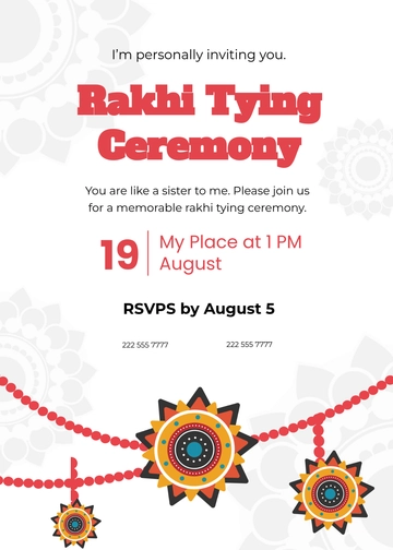 Free Raksha Bandhan Invitation Card Template to Edit Online Free Raksha Bandhan Invitation Card Template to Edit Online