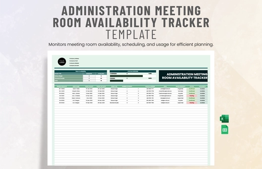 Administration Meeting Room Availability Tracker Template
