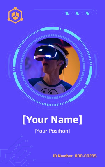 Free Tech ID Card Template to Edit Online