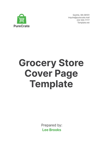 Free Grocery Store Cover Page Template to Edit Online