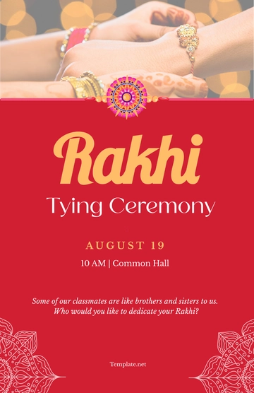 Free Raksha Bandhan Poster for School Template to Edit Online