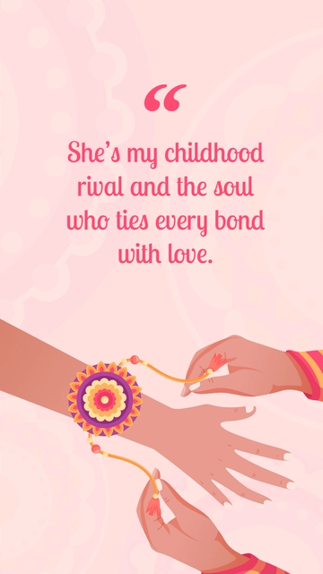 Free Raksha Bandhan Quote for Sister Template to Edit Online