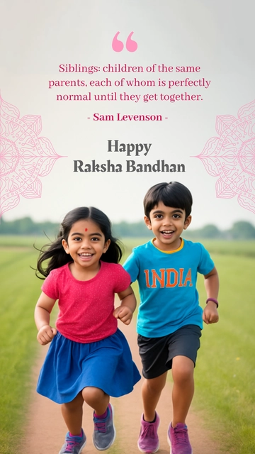 Free Happy Raksha Bandhan Quote Template to Edit Online